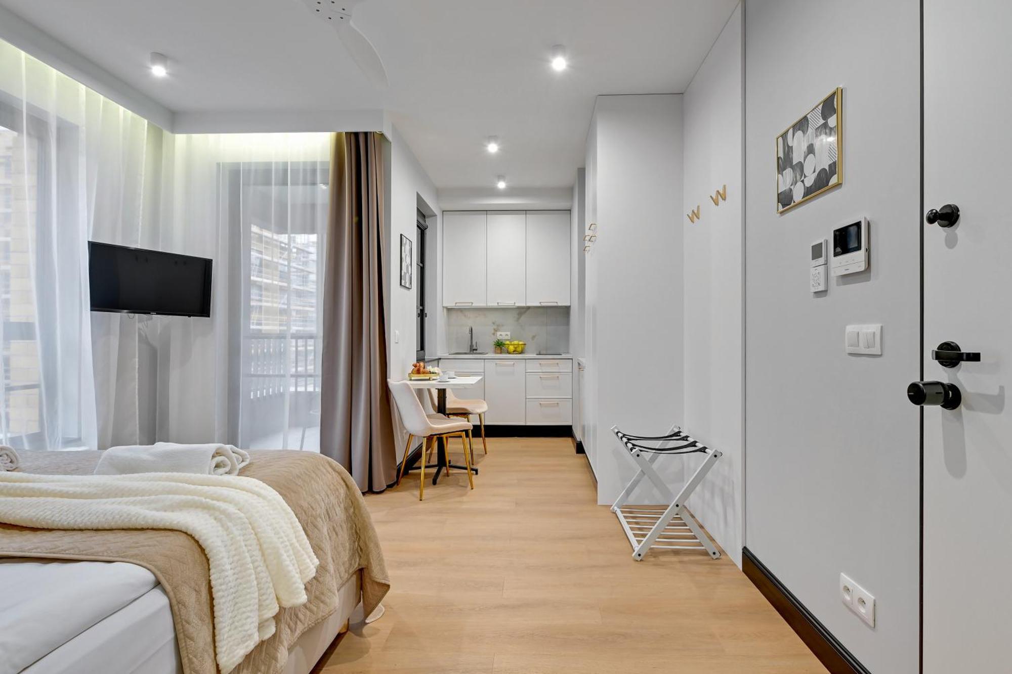 Doki Living & Foodhall By Downtown Apartments Gdansk Oda fotoğraf